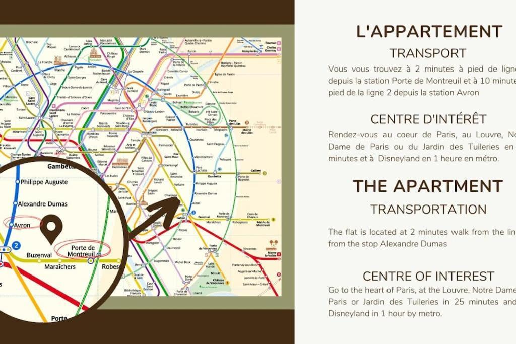 21.Appart 4Pers#1 Bedroom #Pere Lachaise #Nation Párizs Kültér fotó